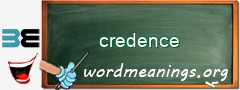 WordMeaning blackboard for credence